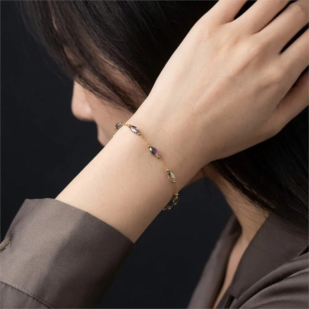 1Meter Stainless Steel Gold Beaded Crystal Rhombus Chains For DIY Bracelets Necklaces Earrings Jewelry Making Supplies No Fade view 6