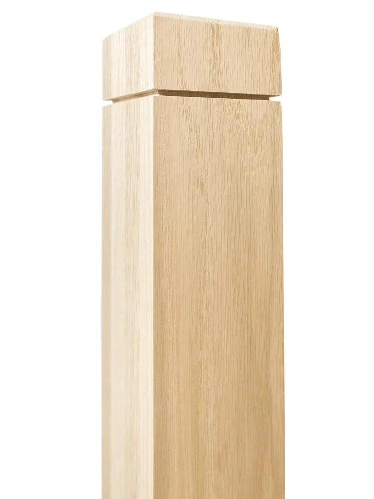 300N Square Newel Post Red Oak 3”x 48”Premium Hardwood Staircase Newel Posts, Durable Stair Post Indoor Elegant Stair Newel Post