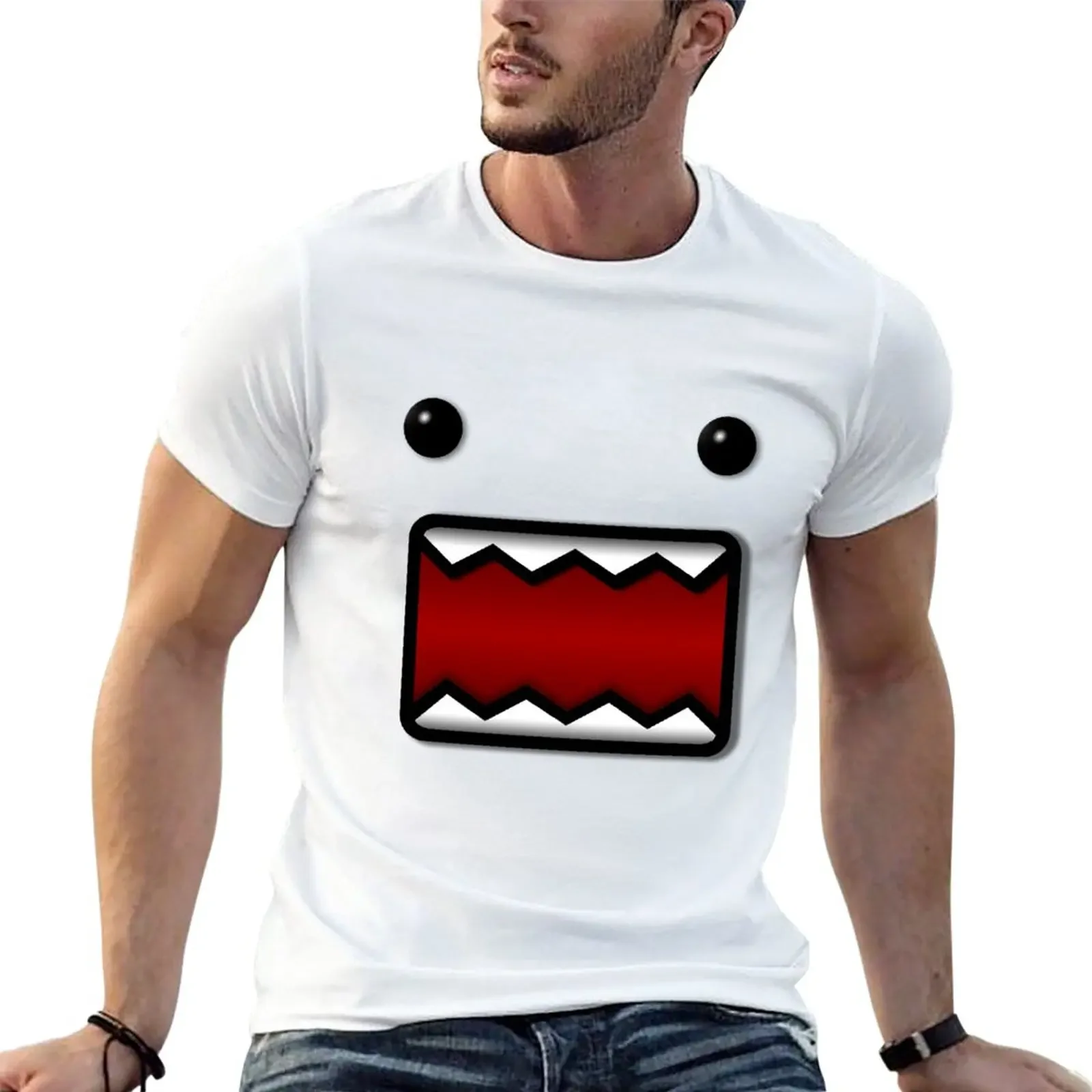 

Domo-kun Shaded. T-Shirt Short sleeve tee sublime oversized t shirt men