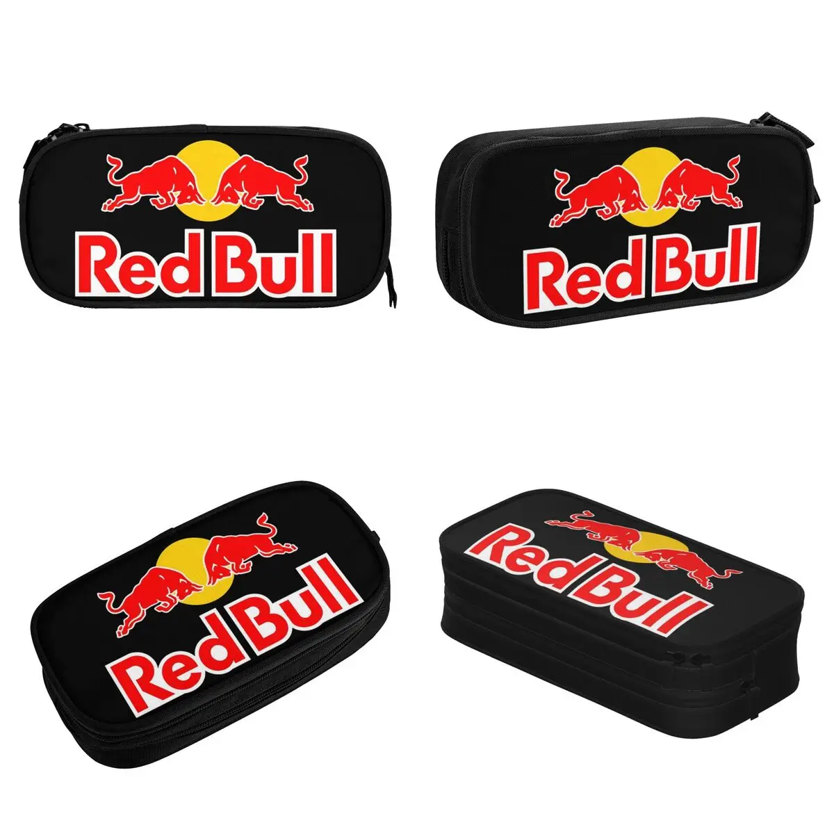 Red Double Bulls Racing Pencil Case Energy Drink Pencilcases Pen Kids Large Storage Bags Students School Gifts Stationery