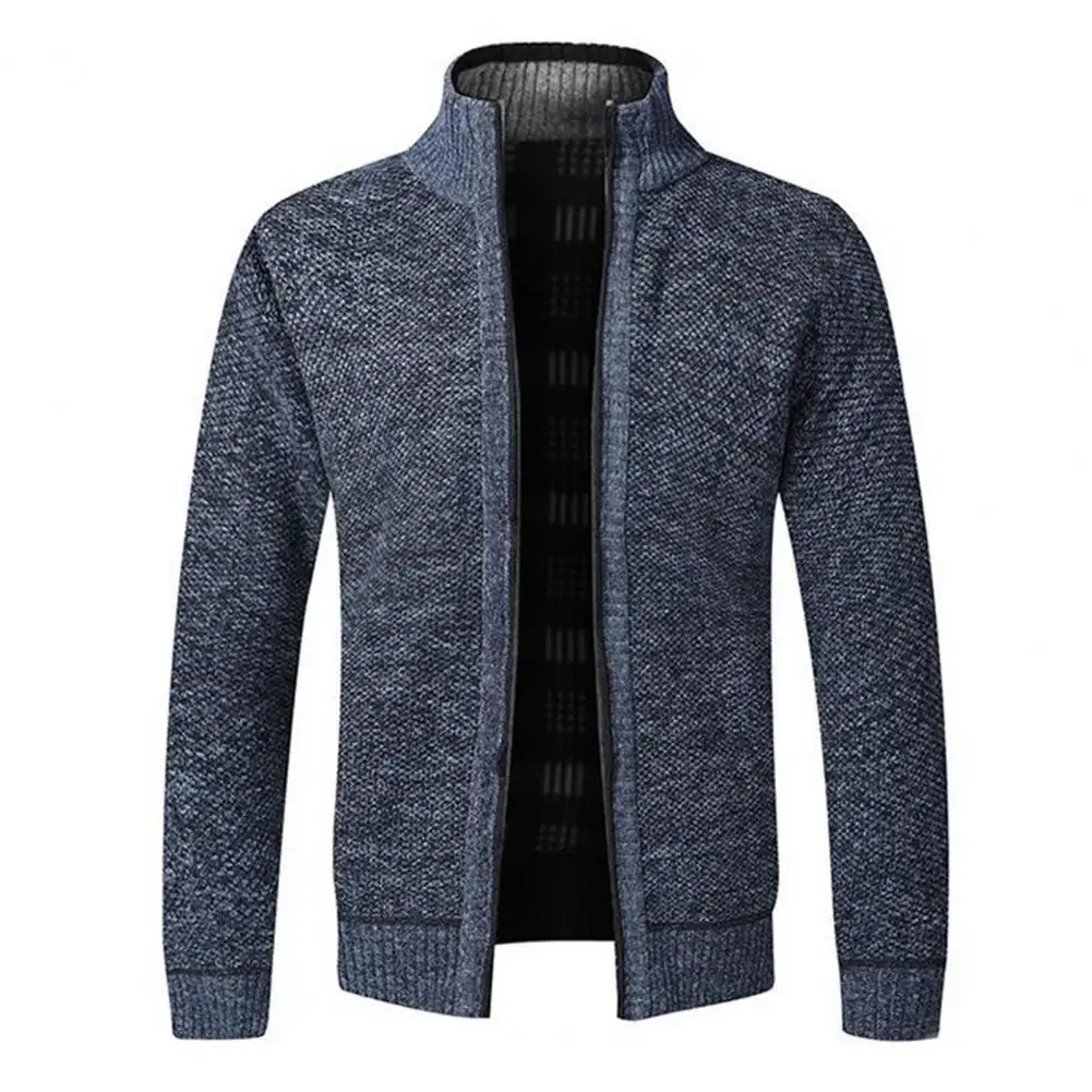 Men Winter Jackets Coats Sweaters Cardigan Sweatercoats Good Quality Male Stand-up Collar Casual Slim Fit Sweaters Cardigan 3XL