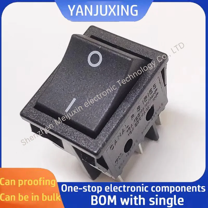 1~5pcs/lot  Large boat switch warping switch R220 black 6-pin two-speed silver contact