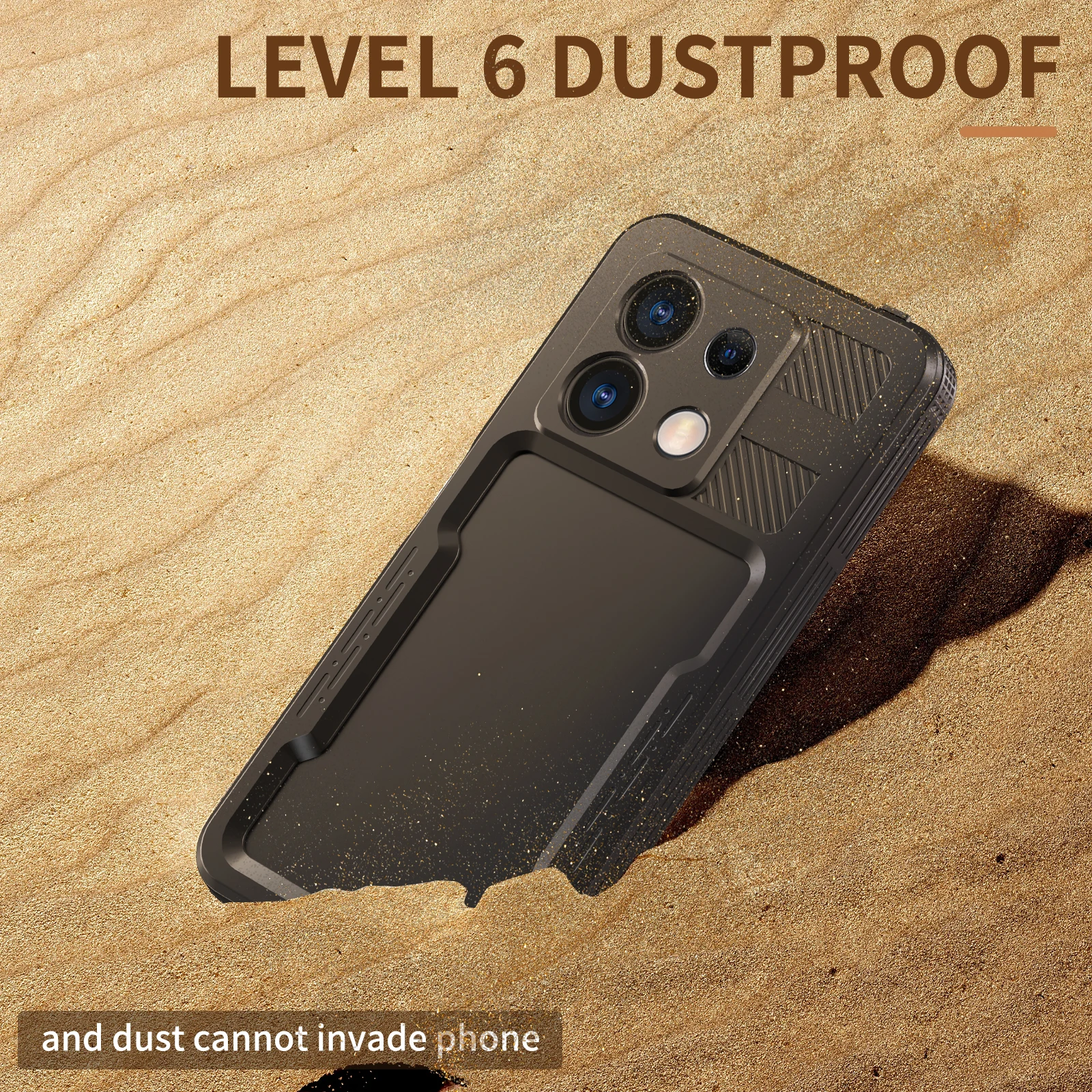 Shellbox Military Grade Protection IP68 Waterproof Case for Redmi Note 13 5G Heavy Duty Defender Rugged Cover Diving Case