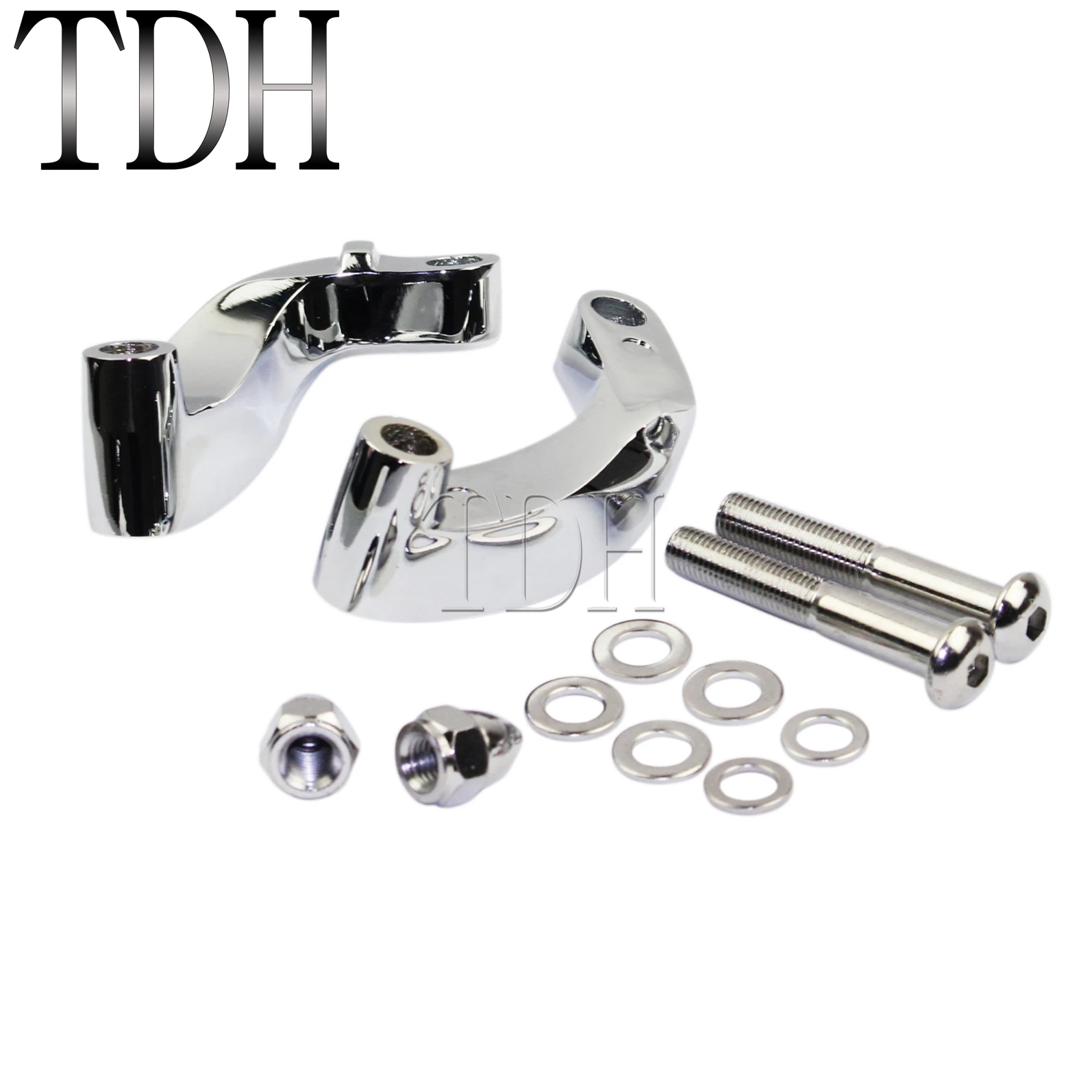 Motorcycle Mirror Riser Extension Adapter Brackets Kit For Harley Dyna CVO Softail Custom Street Fat Bob Wide Super Glide 06-14