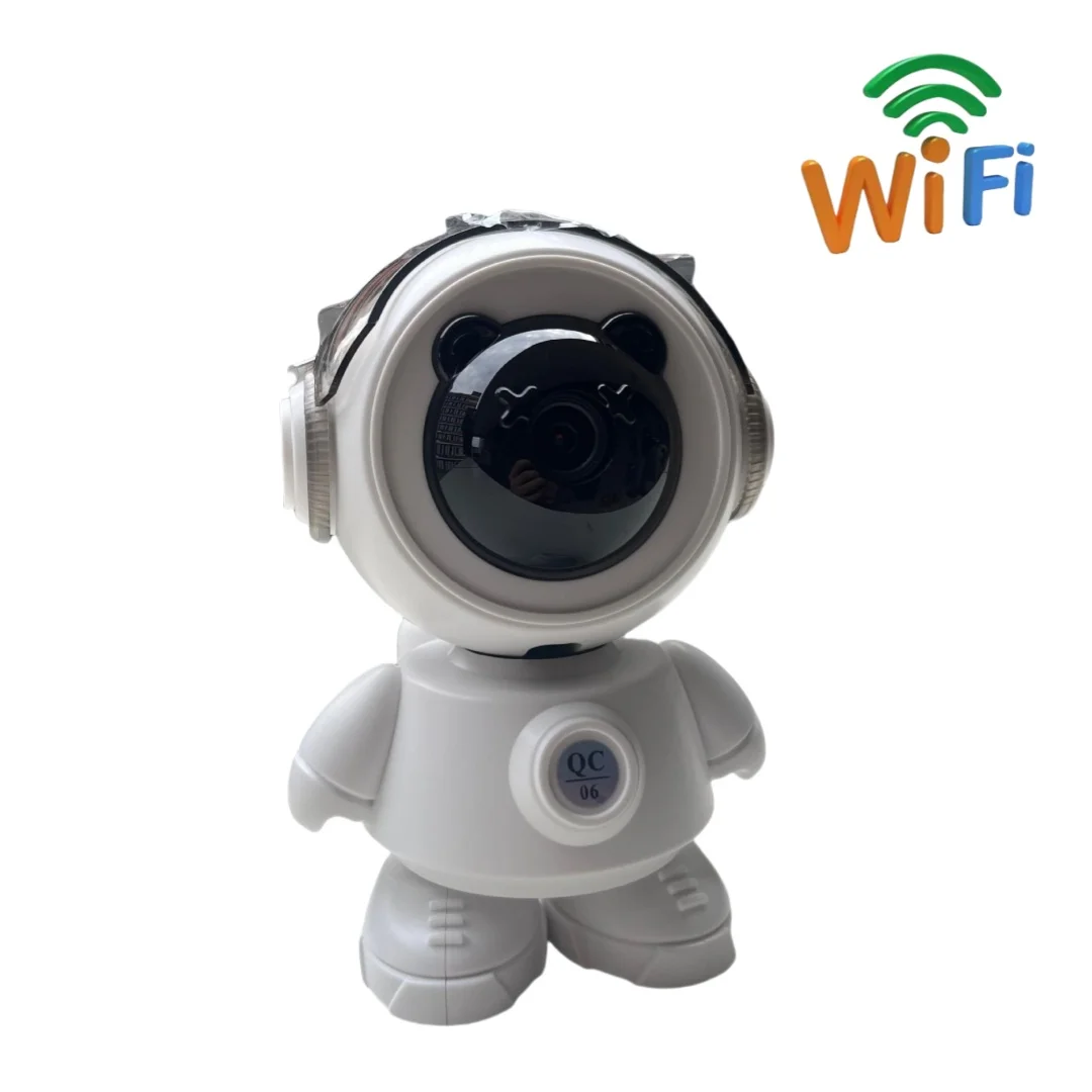 

Robot Wireless Security Camera 1080P Auto Tracking Motion Sensor Night Vision App Control Robot Shaped Camera
