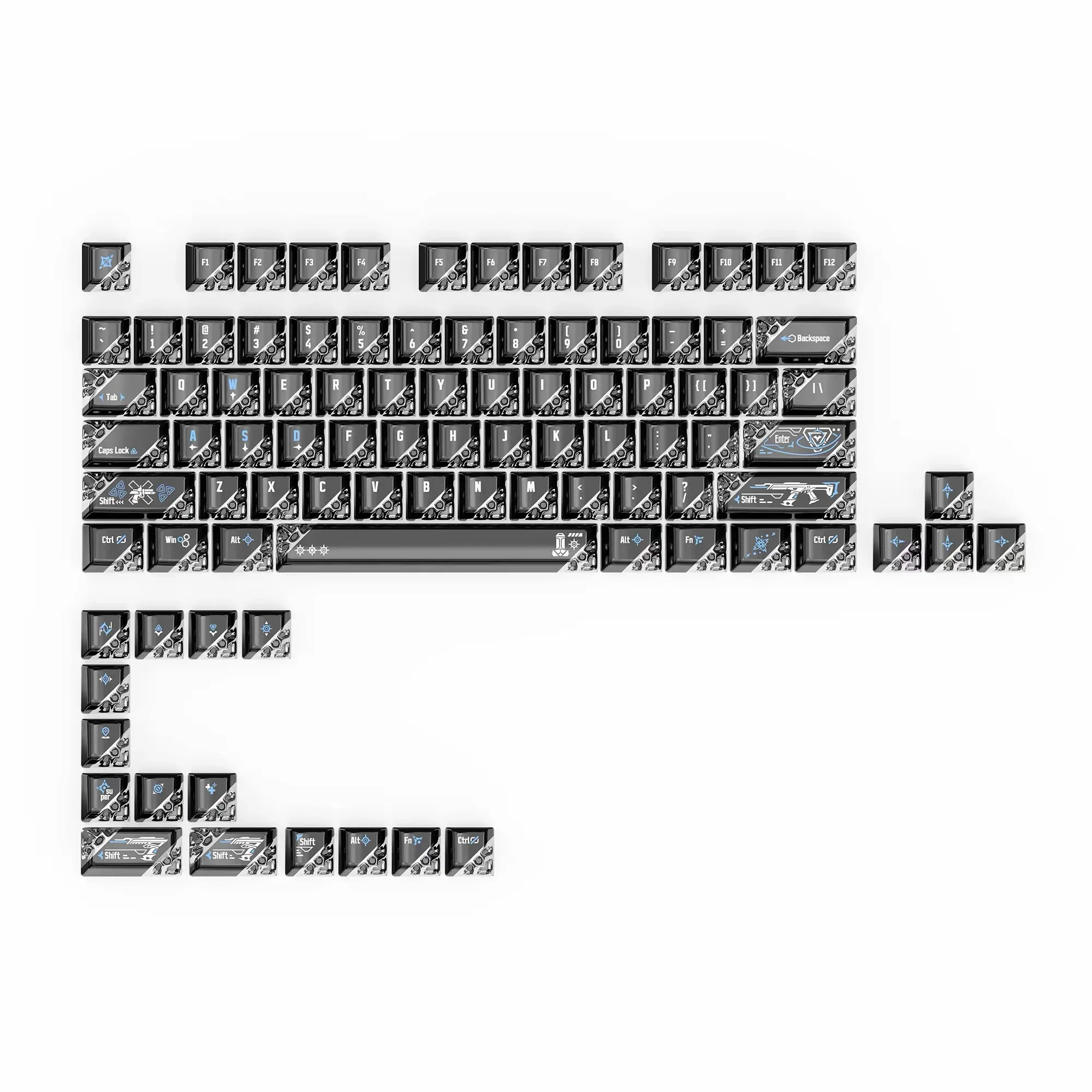 Womier Quantum Hive Keyboard Keycaps, Hollow Design, Customizable
