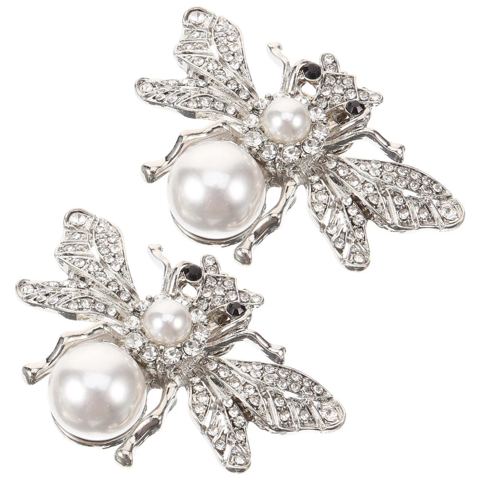 

1 Pair Detachable Shoe Clips Bee Shape Rhinestone Metal Buckle For Bridal Wedding Prom Shoe Decorations Accessories