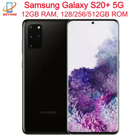 Samsung Galaxy S20+ S20 Plus 5G G986U G986B 6.7" OLED 128GB 512GB ROM 12GB RAM NFC Orijinal Kilitsiz Android Cep Telefonu