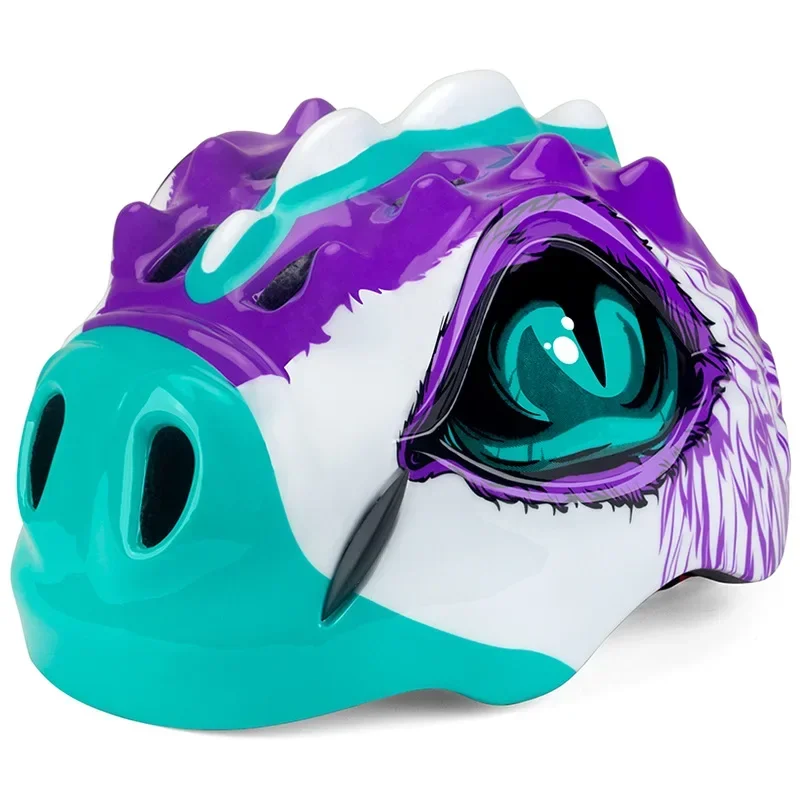 

Children's Cute Cartoon Animal Bicycle Helmet Outdoor Sports One-piece Riding Safety Protective Equipment with Light