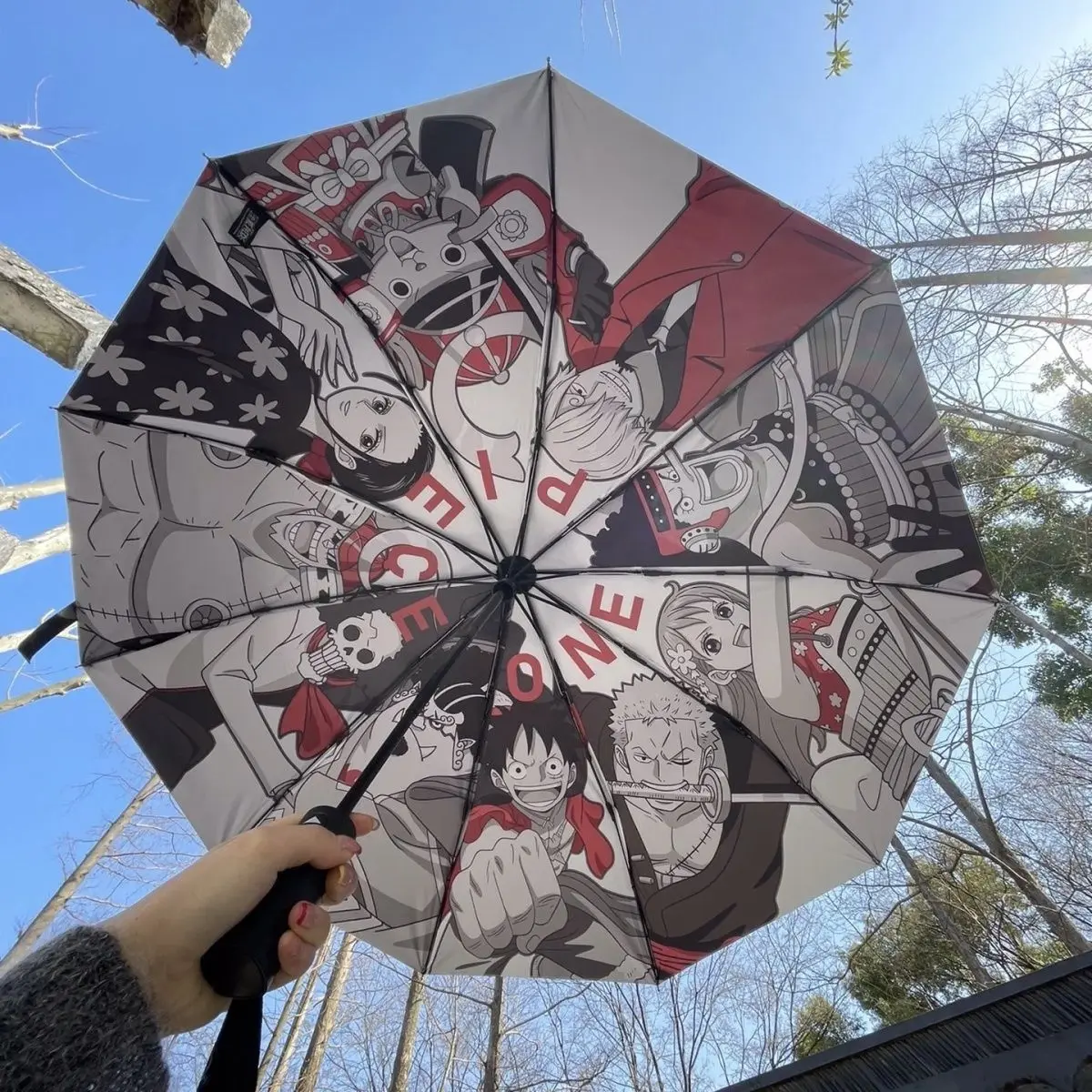 Anime Umbrella Peripheral Limited Birthday Gift Boy Girl Japan Animation Black Coating Rain Sunshine Uv Protect Fold Umbrellas