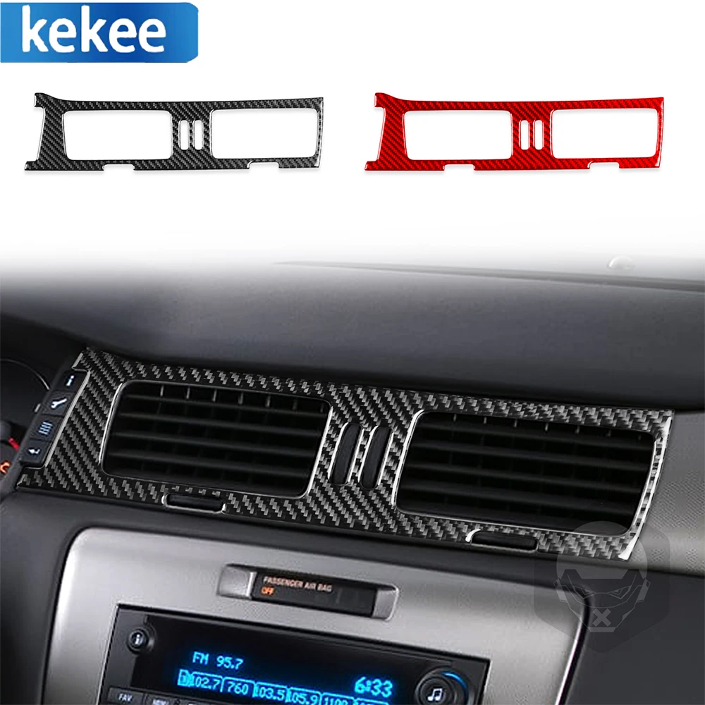 For Chevrolet Impala 2006-2013 Real Carbon Fiber Car Central Control Air Conditioning Vent Trim Sticker Auto Interio Accessories