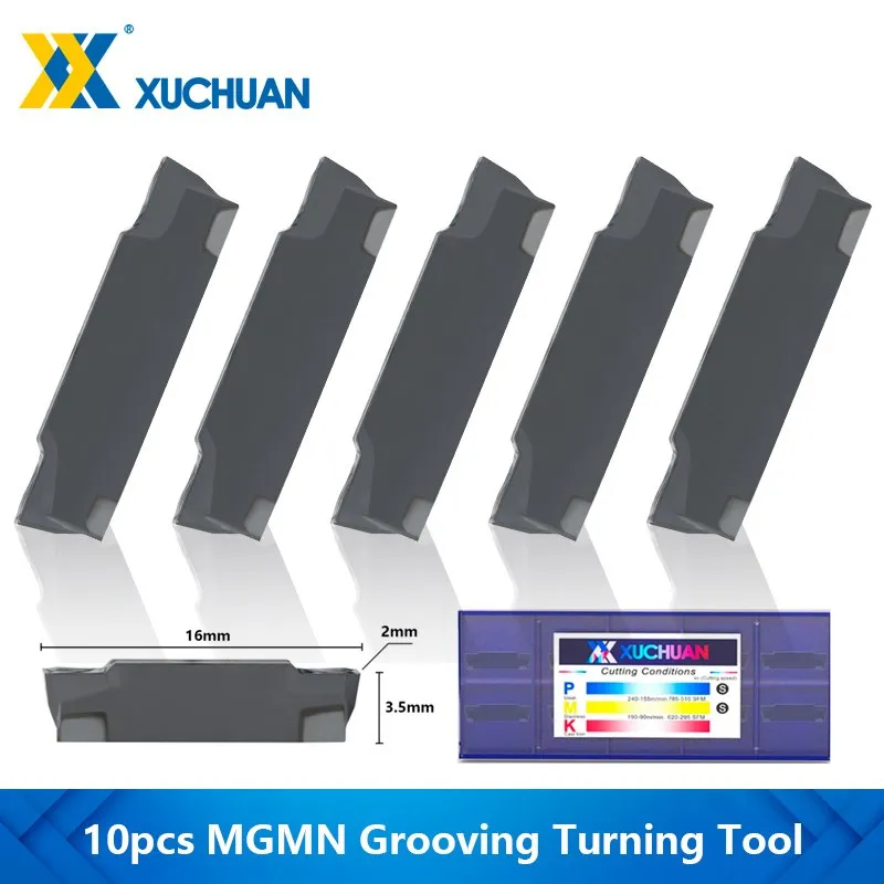 Cutting Tools 10pcs MGMN150G 200G 250G 300M 400M LAD Carbide CNC Grooving Turning Tool Lathe Slotting Blades 