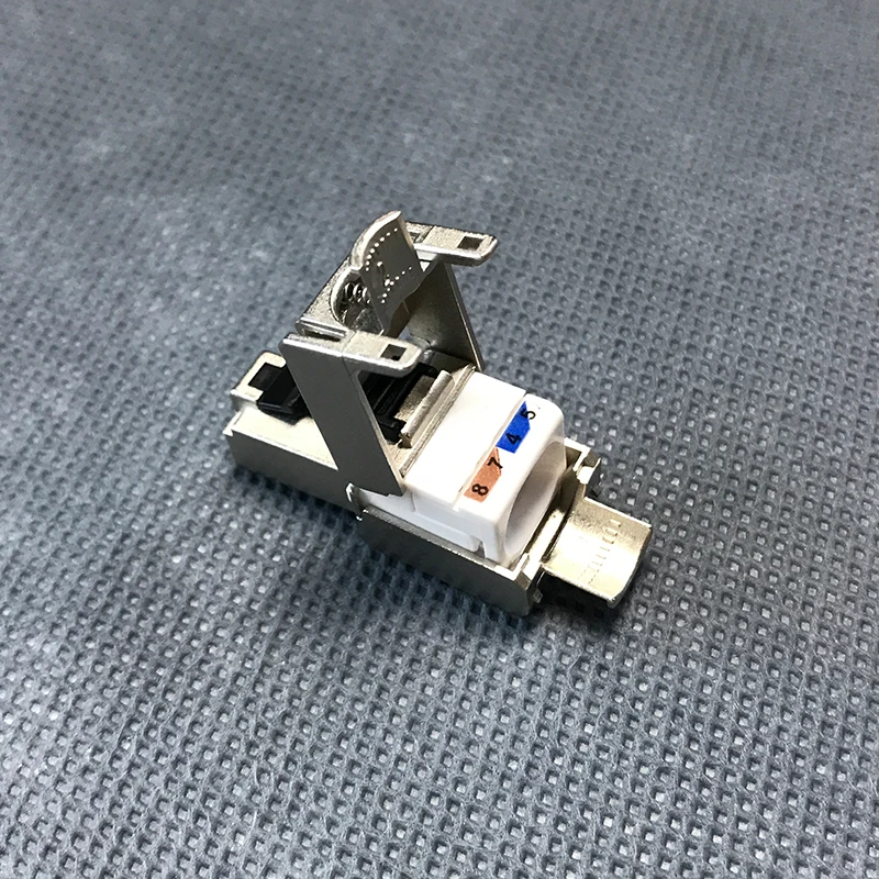 Linkwylan Cat6A Ethernet Toolless Connector Short Type Plug Gigabit Shielded Network for AP Wall Panel