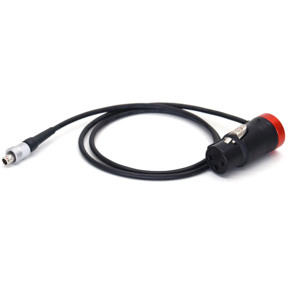 Low profile XLR 3-pin female to FVB 3pin audio cable for Sennheiser SK2000 transmitter Containing noise reduction chips