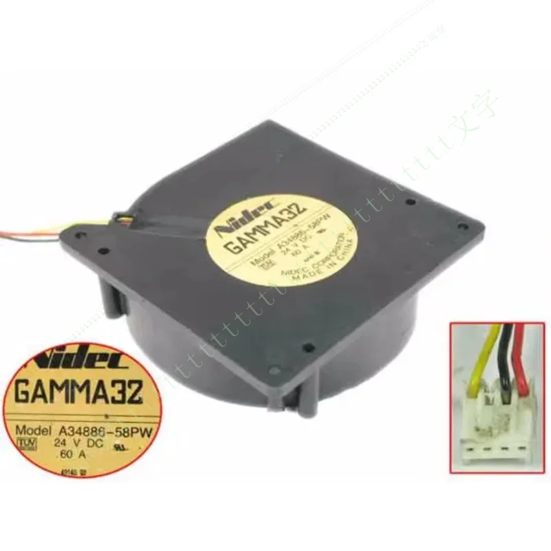 

W ДЛЯ Nidec A34886-58PW GAMMA32 DC 24 В 0,60 А 120x120x32 мм 3-проводной охлаждающий вентилятор для сервера