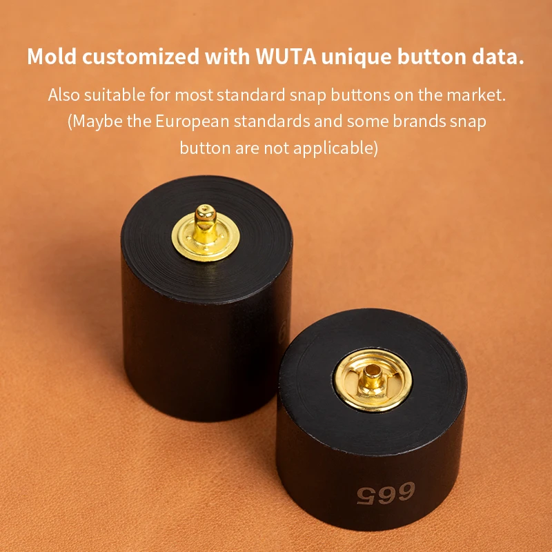 WUTA Professional Snap Button Setter Installation Mold Die Tools Fastener Fixing Tool Kit Leather Craft 8/10/12.5/15mm Available