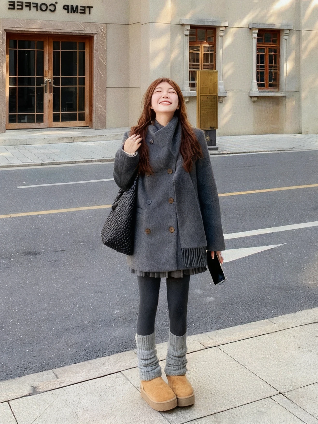 

Ретро-корейское шерстяное пальто для женщин, средней длины, приталенное, универсальное, для осени и зимы