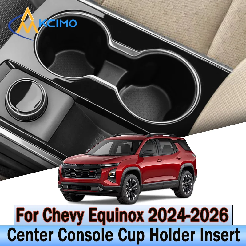 

Car Accessories For Chevy Equinox 2024 2025 2026 TPE Center Console Cup Holder Shock-Absorbing Storage Tray Tidying Box