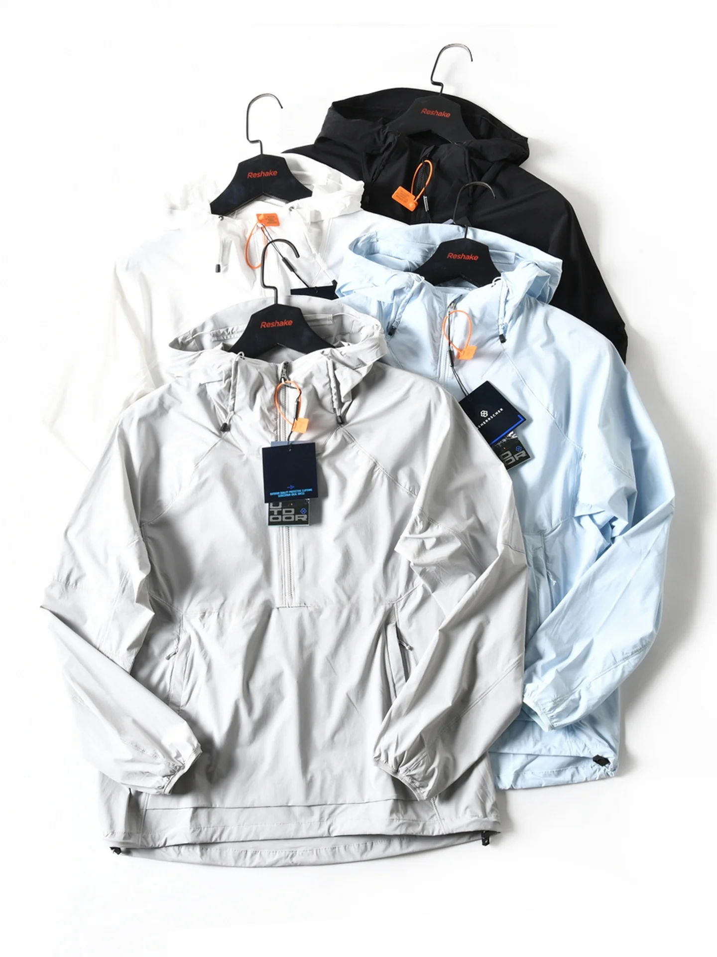 

Новое американское Sle Outdoor Cool Feeling Ice Silk Qui Dry с капюшоном на молнии, солнцезащитное мужское летнее легкое пальто Jaet