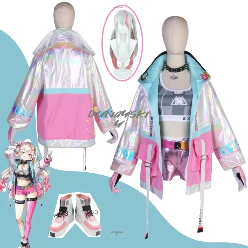 

Goddess of Victory: NIKKE Jackal Cosplay Full Set - Cute Women's Costume with Wig & Shoes | Halloween Party Game Outfit