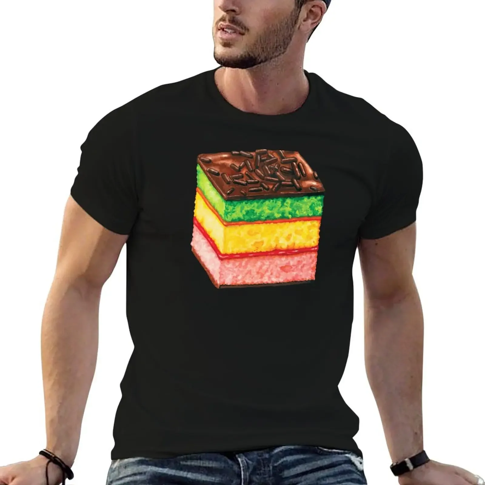 

Italian Rainbow Cookie Pattern - Black Pullover Hoodie oversizeds man t shirt oversized t shirt men sublime mens fashion