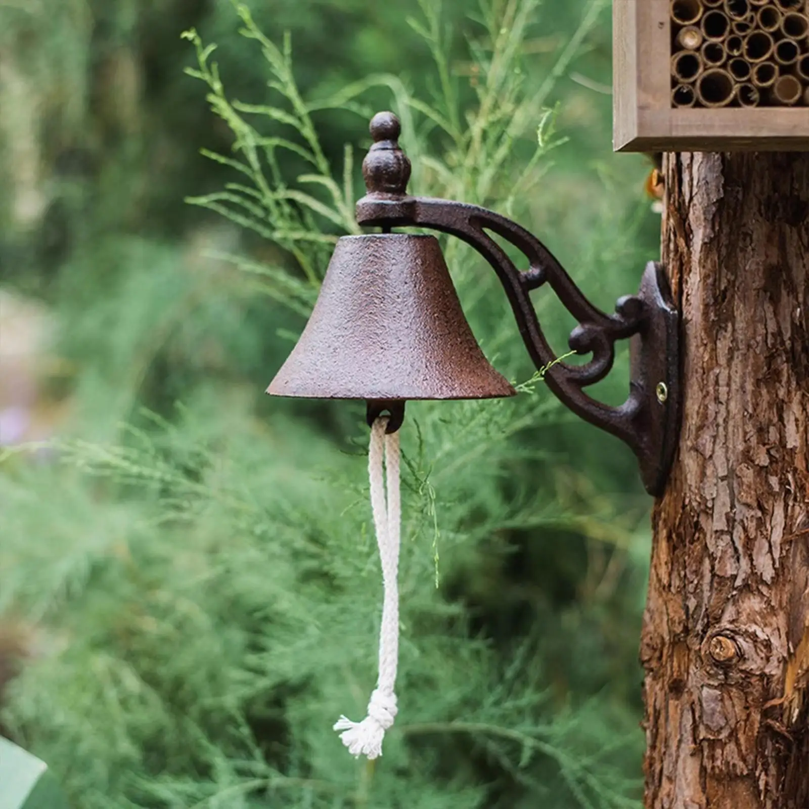 Türklingel aus Gusseisen, Wandmontage, Retro-Dinnerglocke, Wandbehang, Dekor für draußen, Bauernhof, Heimdekoration