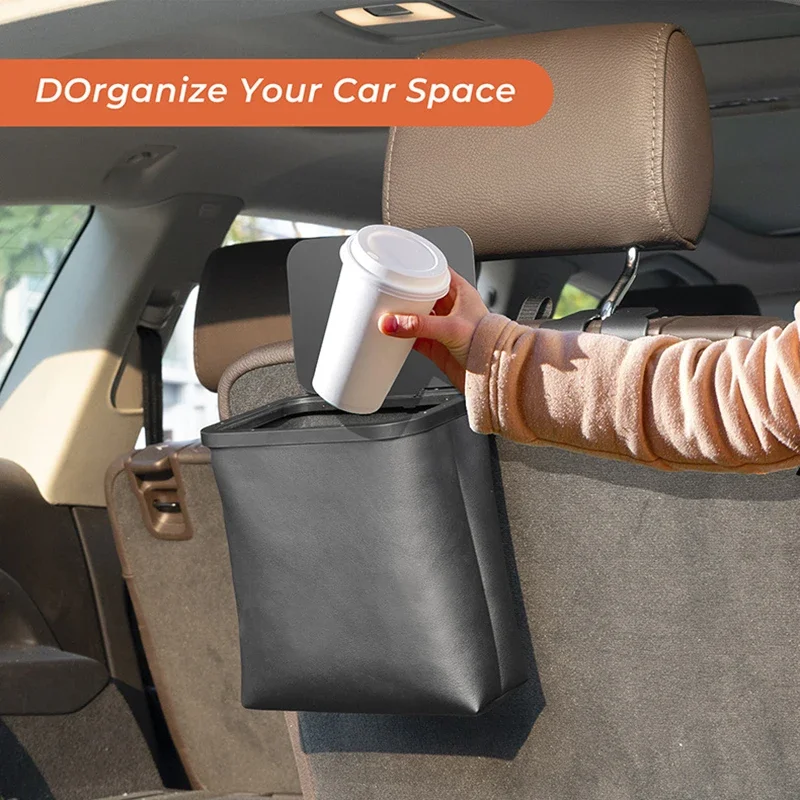 Car Trash Can Bin Organizer Garbage Cars Storage Pockets For Trash Can Closeable Waterproof outer skin Portable Car Accessories