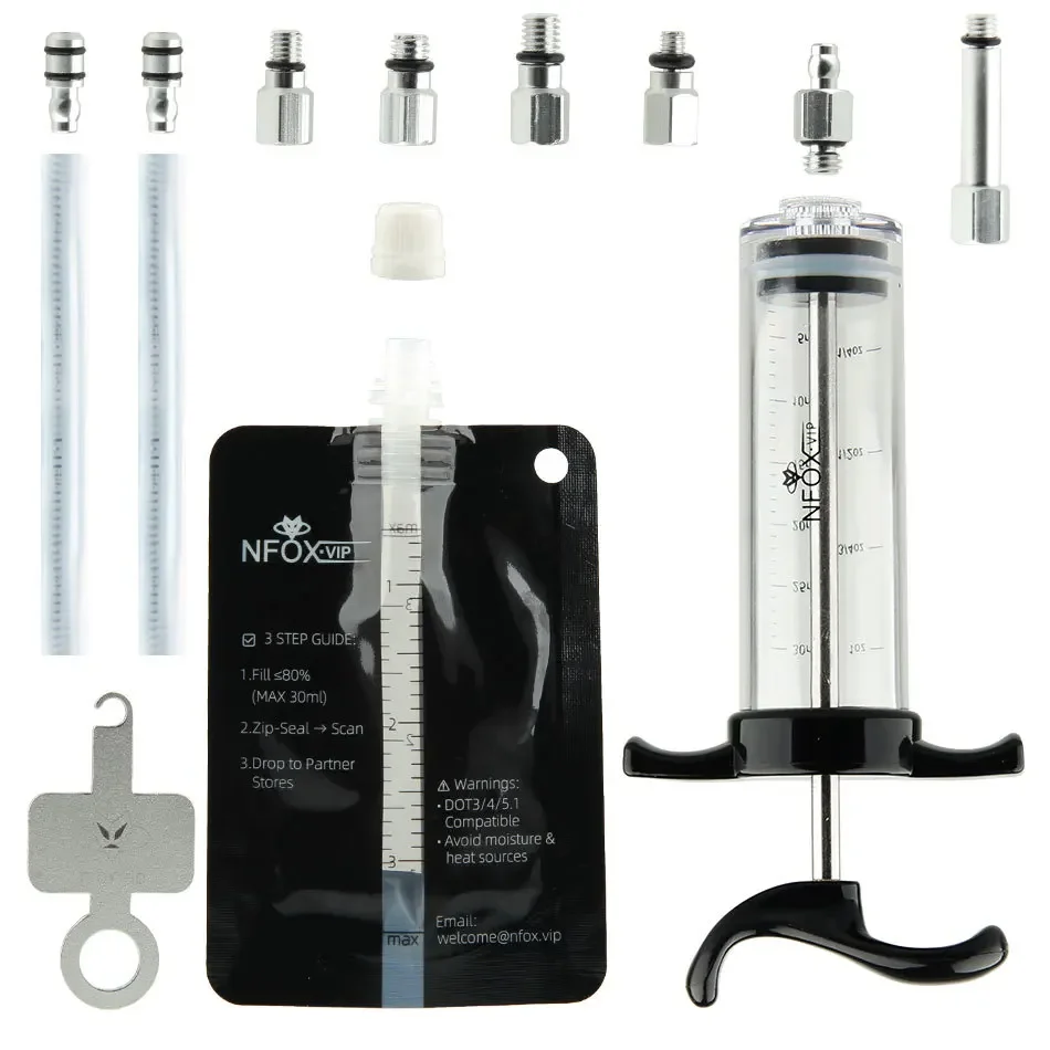 AliExpress Goodtaste NFOX Aluminium Oil Change Tool 14-piece Set Is Suitable for Bicycle Electric Scooter Hydraulic Brake Oil Disc Oil Brake Exhaust