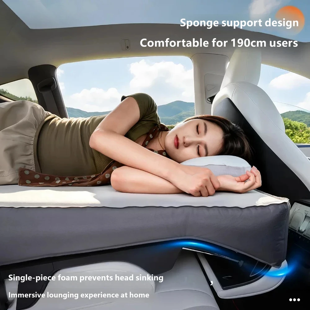 For Tesla Model Y 2021-2024 Mat and Bed CoverCar folding memory cotton mattress trunk air cushion bed camping sleeping mat