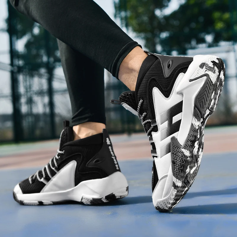 Men's Shoes New Air Cushion Shoes Shock Absorption Low Wear Cushion Basketball Shoes Sneakers Outdoor Casual Running Shoes