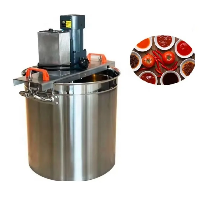 

Small Automatic Cooking Machine Stir Fry Mixer Machine Excellent Oil Chili Stir Pot Sugar Boiling Machine