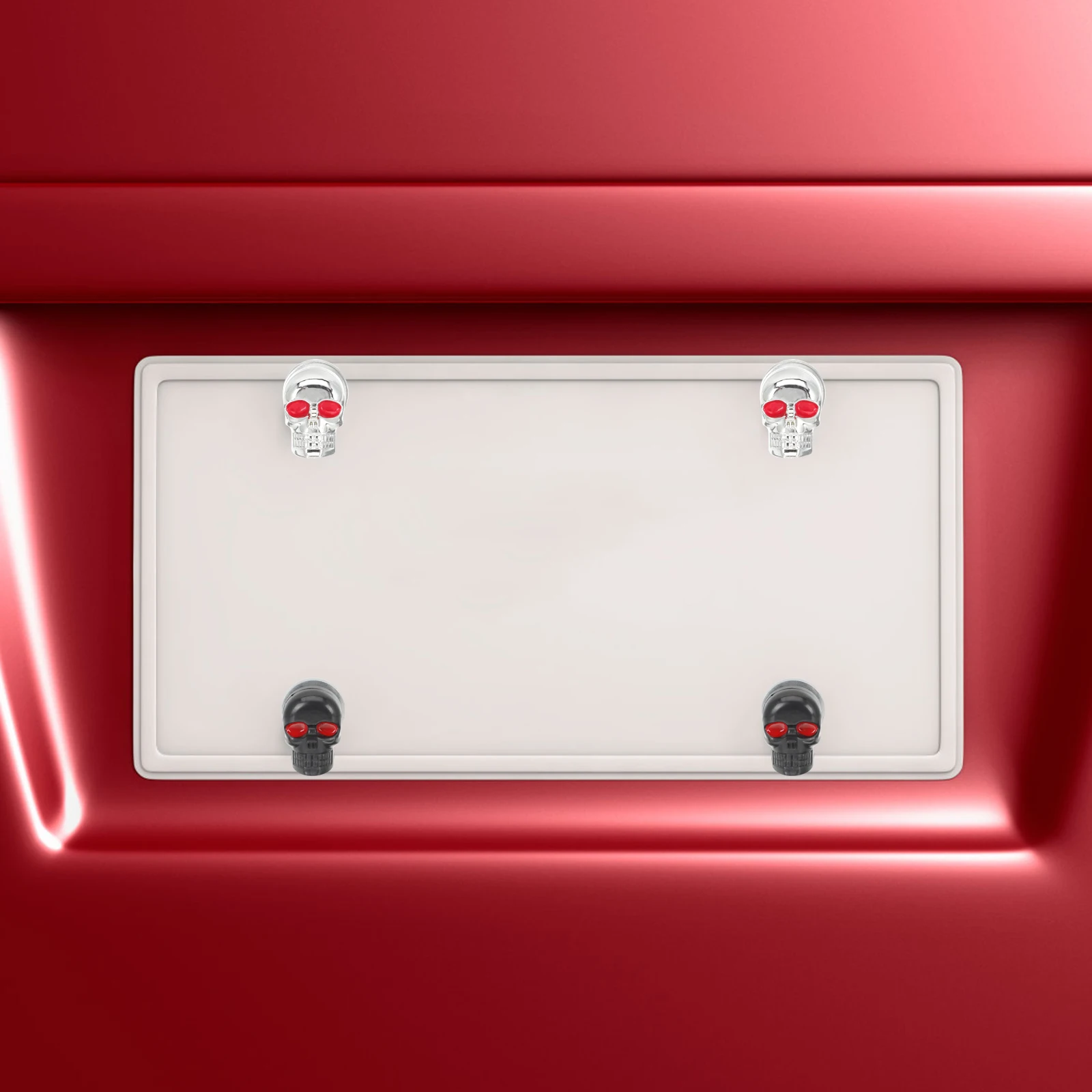 

6Pcs Motorbike License Plate Screws Skull Design Plastic Fasteners for Motorcycle Electrocar Decoration Modification Kit