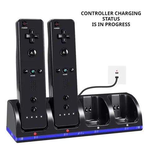 New Remote Four-charger Charging Stand For Nintendo Wii Remote Controller Charger Gamepad Battery Pack