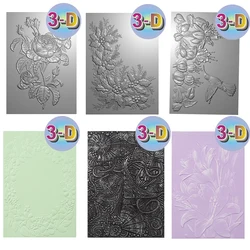 3d Flower Embossing Folder Flourishing Holly Lily Templates For Adding Textured Detail To Card Making