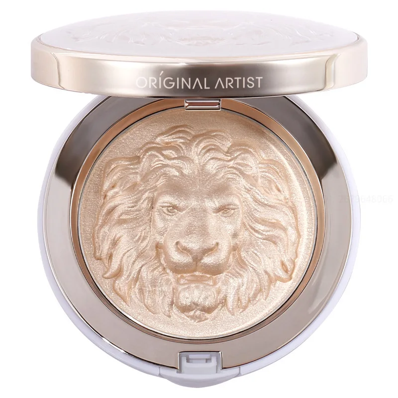 Pearlescent Lion Highlighter Powder Brighten Natural Three-dimensional Nose Shadow Contour Relief Lion Ginger Highlights Palette