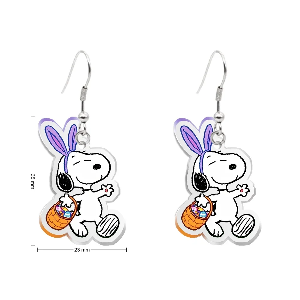 

Easter Day Cartoon Dog Pendant Hook Earring Cute Design Kawaii Earrings Women Girls Jewelry Accessories Kids Party Gifts