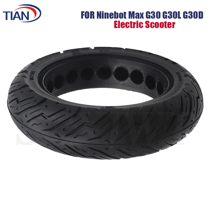 

10X2.5 Solid Tire for Ninebot Max G30 G30L G30D Electric Scooter Explosion-Proof Hollow Honeycomb Tyre 60/75-6.5 Tubeless Tires