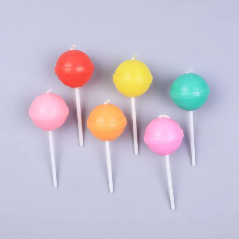 Фото 6 шт. свечей-леденцов для дня рождения, украшения для девичьей вечеринки, свечи-леденцы для торта, товары для вечеринок, свадебные сувениры