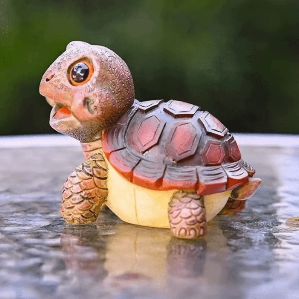 

Collectible Big Eyed Turtle Ornament Crafts Lucky Sea Turtle Figurine 10.5cm Cartoon Marine Life Ornaments Birthday Gift