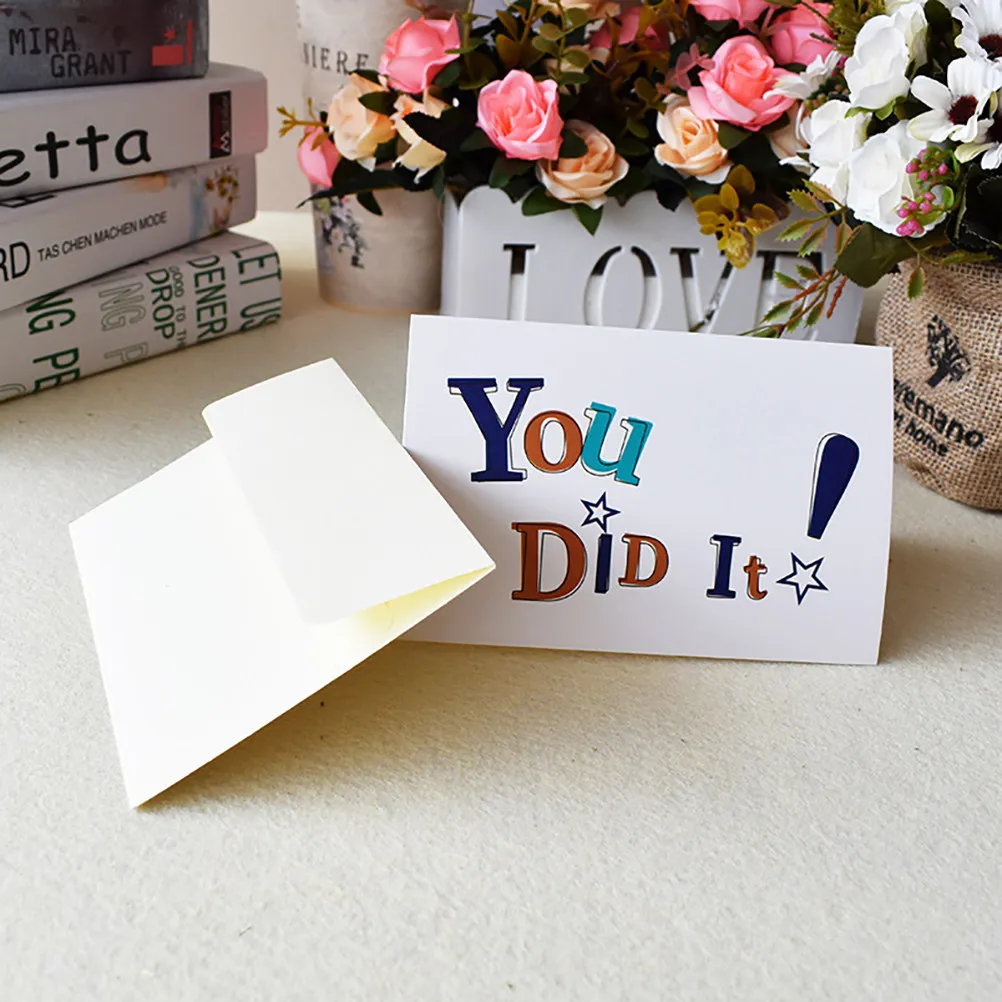 12Pcs Graduation Cards with Envelopes Fine Workmanship Blank Greeting Cards for Thank You Congrats Graduation Party
