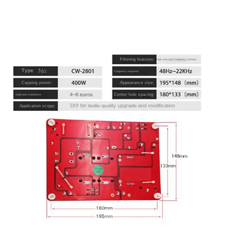 A31T 2X 500W 2-Way Audio Speaker Divider 3200Hz Adjustable High Low Frequency Crossover Filter HIFI for Home Speakers