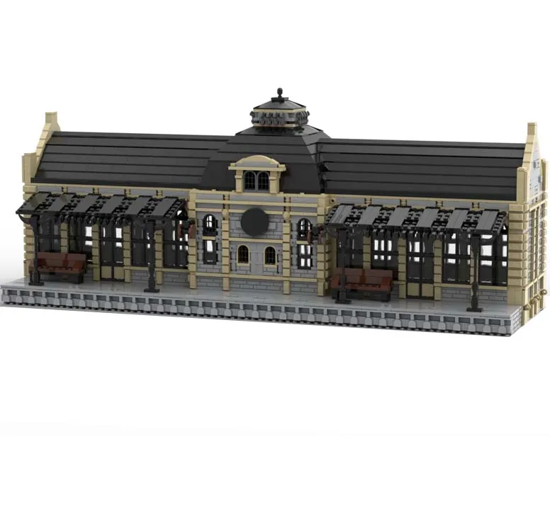 4018 Pezzi Stazione Centrale della Città MOC, Blocchi da Costruzione Modulari Personalizzabili, Design Creativo Educativo, Giocattolo Fai-da-Te per Ragazzi, Regalo di Compleanno