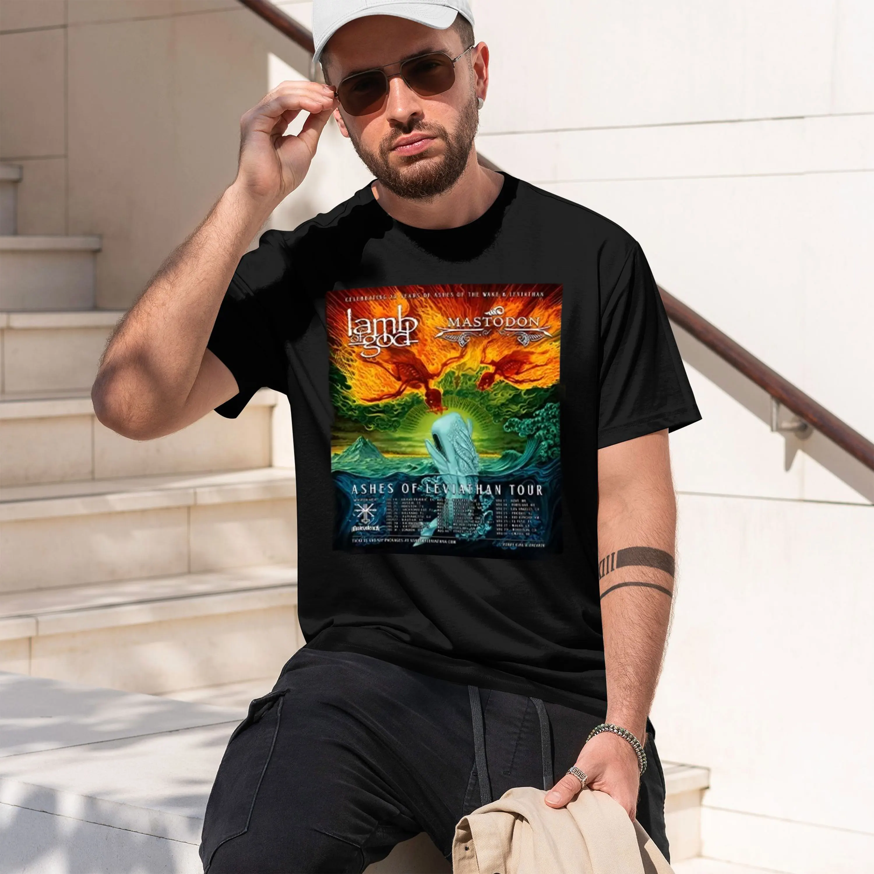 of Maston Ashes Leviathan Tour Celebrating 20 Years the Wake Womens clothing men's crew neck t-shirt 2026 New Model Men’s Short-