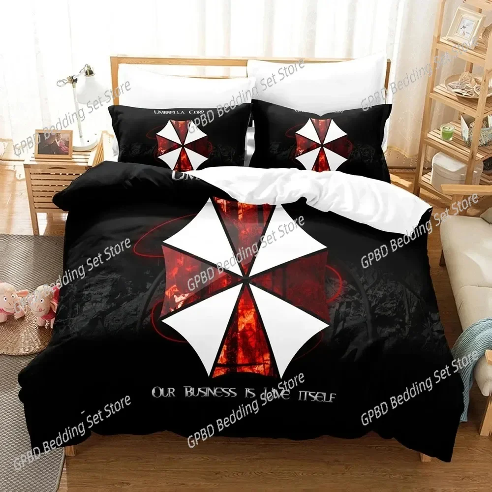 

3D Print Corporation Red Umbrella Comfortable Duvet Quilt Cover Pillowcase Bedding Set Children Bedroom Decoration Home Textile
