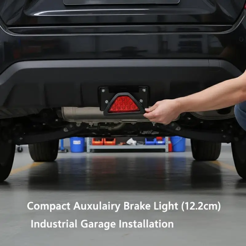 Universal 12LED Rear Fog Light Triangle Brake Signal Lamp for Car Sporty Tail Light Enhancement Night Driving Brightness