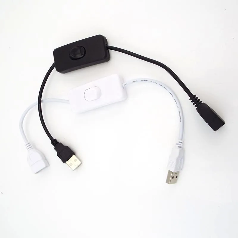28cm USB Cable with Switch ON/OFF Cable Extension Toggle for USB Lamp USB Fan Power Supply Line Durable Adapter J17
