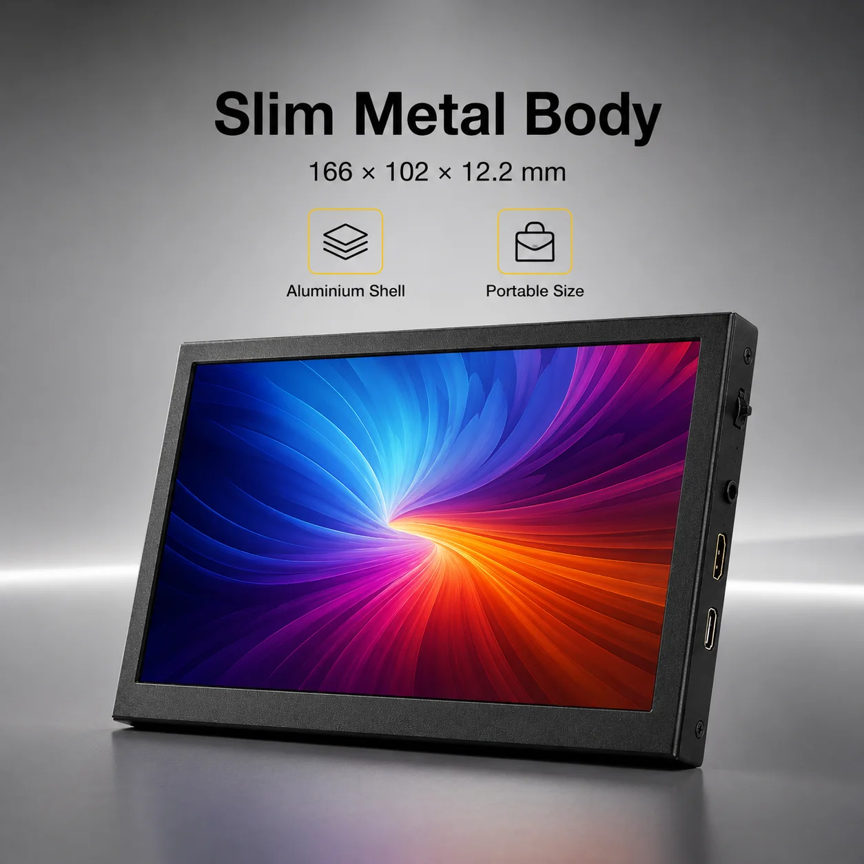LESOWN IPS 7 Inch Display HDTV Portable Screen Plug and Play for Digital Art Photo Frame Driver-free Easy Touch Set