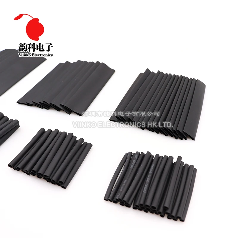 127pcs Heat Shrink Sleeving Tube Tube Assortment Kit Electrical Connection Electrical Wire Wrap Cable Waterproof Shrinkage 2:1