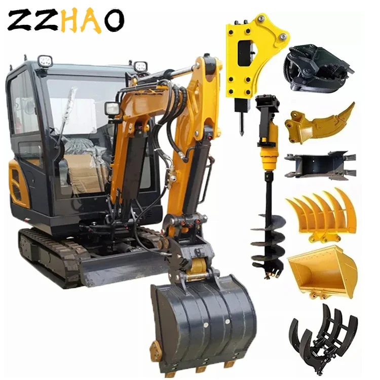 Mini Micro Digger 1 Ton 2 Ton Mini Excavator Products Are Widely Used In Construction Small Digger