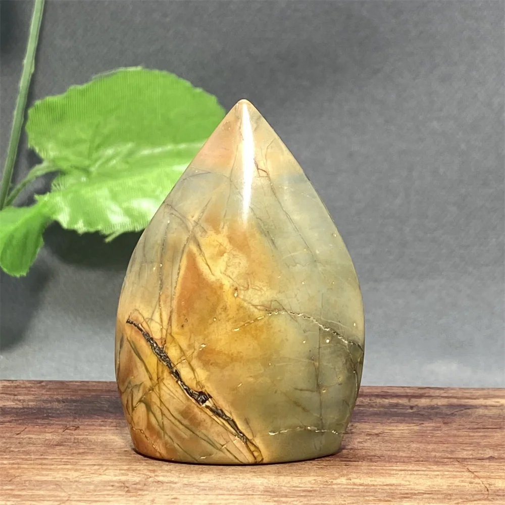 Natural Red Turquoise Free Form Ornament Cream Healing Meditation Chakra Torch Prayer Home Decor